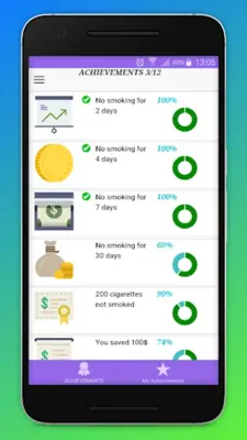 Quit smoking android App screenshot 1